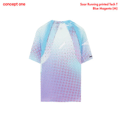Soar Running printed Tech T Blue Magenta (M)