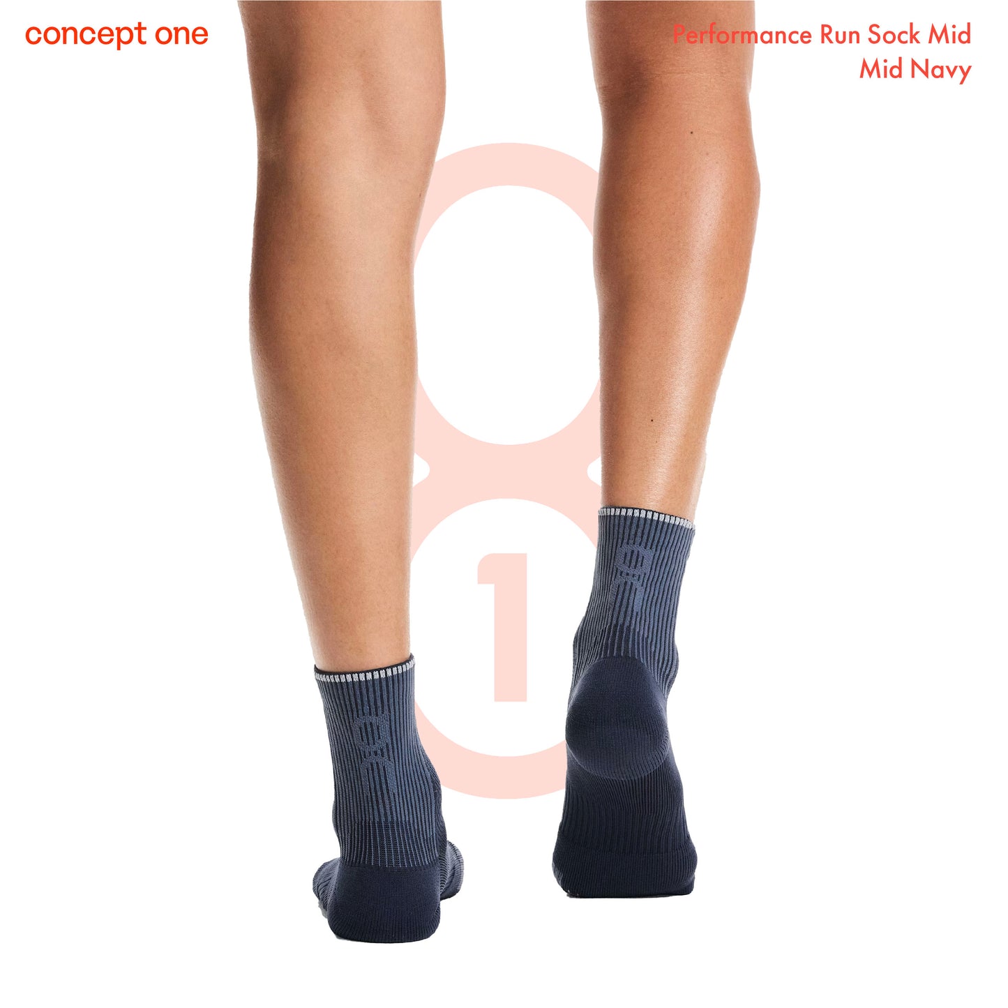 Perormance Run Sock Mid Navy 2UF10053836
