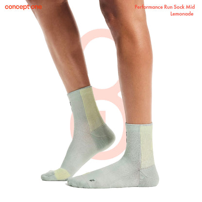 Perormance Run Sock Mid Lemonade 2UF10054781