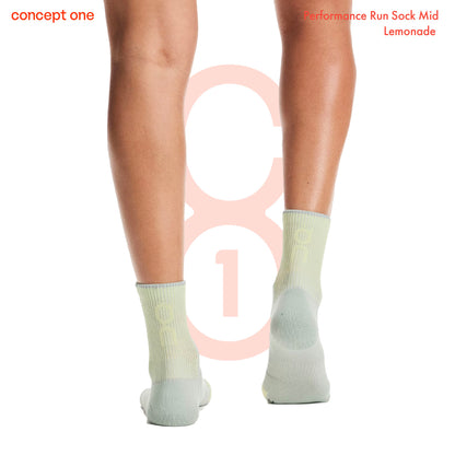 Perormance Run Sock Mid Lemonade 2UF10054781