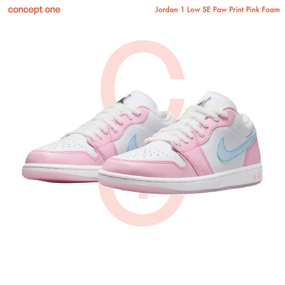 Jordan 1 Low SE Paw Print Pink Foam HM3706141 (W)