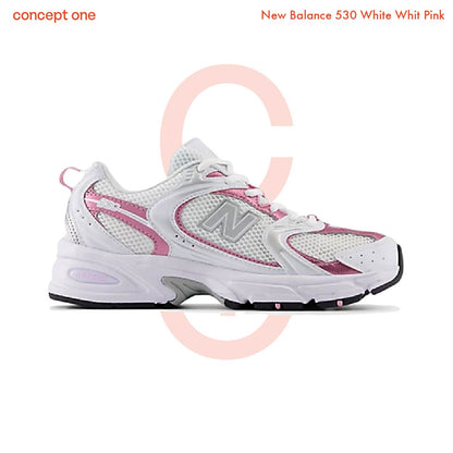 New Balance 530 White Whit Pink (GS)