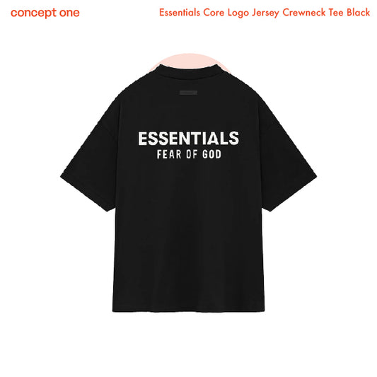 Essentials Core Logo Jersey Crewneck Tee Black (FW24)