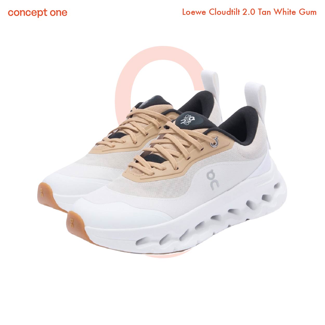 Loewe Cloudtilt 2.0 sneaker Tan White Gum 3ME10693510 (M)