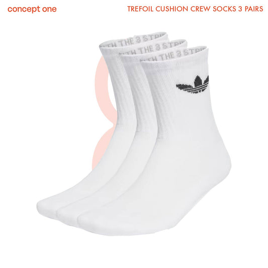 TREFOIL CUSHION CREW SOCKS 3 PAIRS