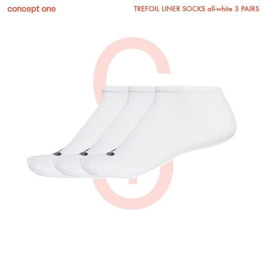 TREFOIL LINER SOCKS all-white 3 PAIRS S20273