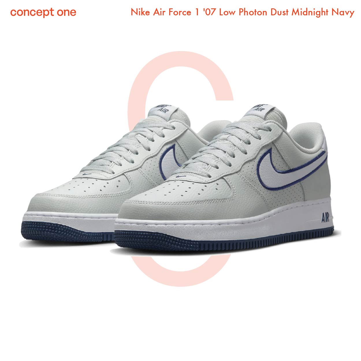 Nike Air Force 1 '07 Low Photon Dust Midnight Navy (M)