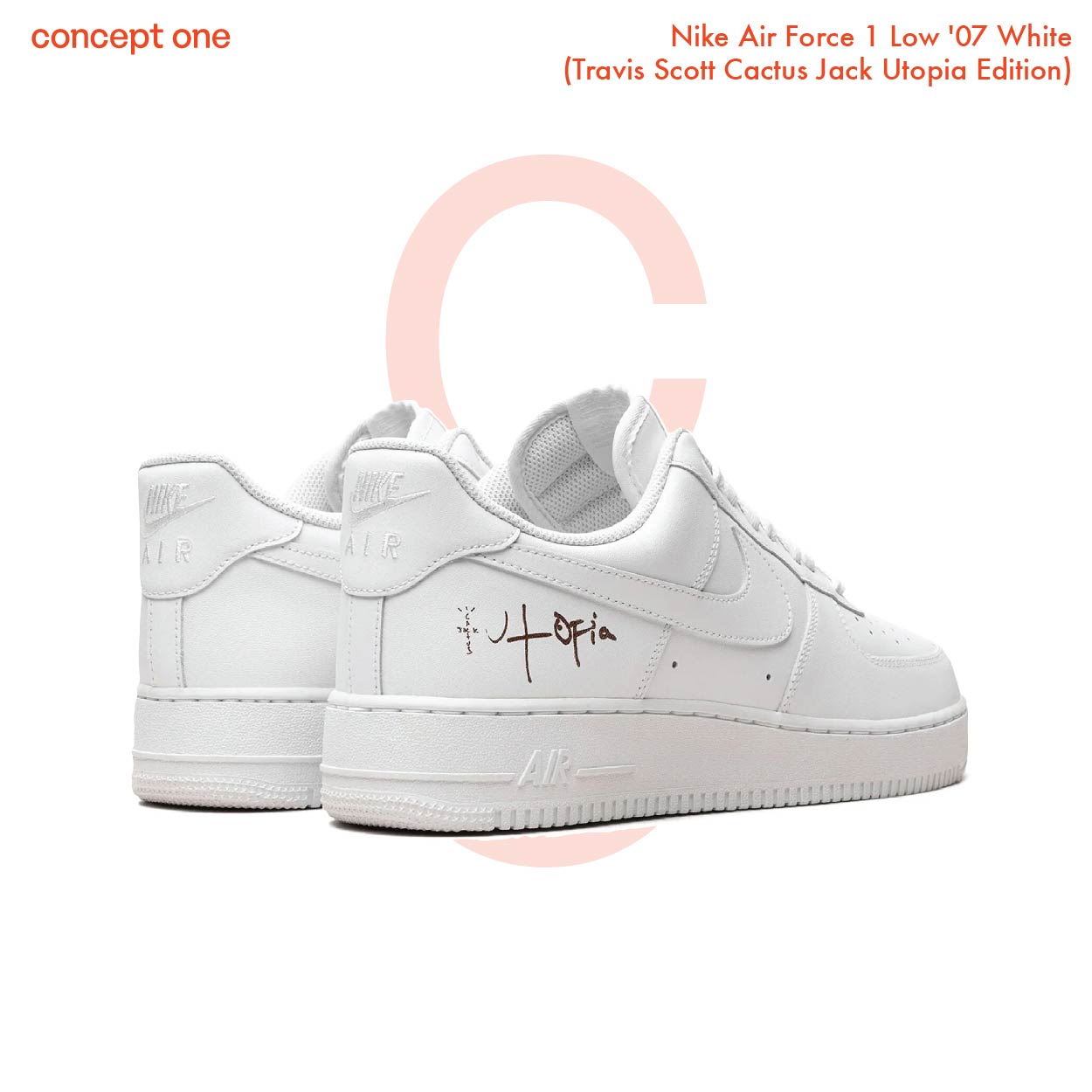 Nike Air Force 1 Low '07 White (Travis Scott Cactus Jack Utopia Edition) (W)