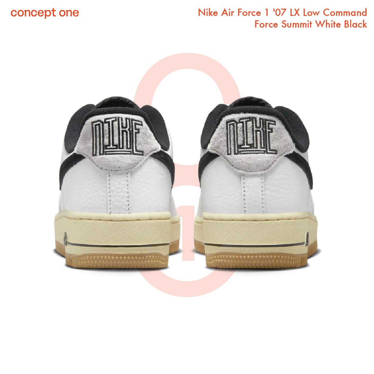 Nike Air Force 1 '07 LX Low Command Force Summit White Black (W)
