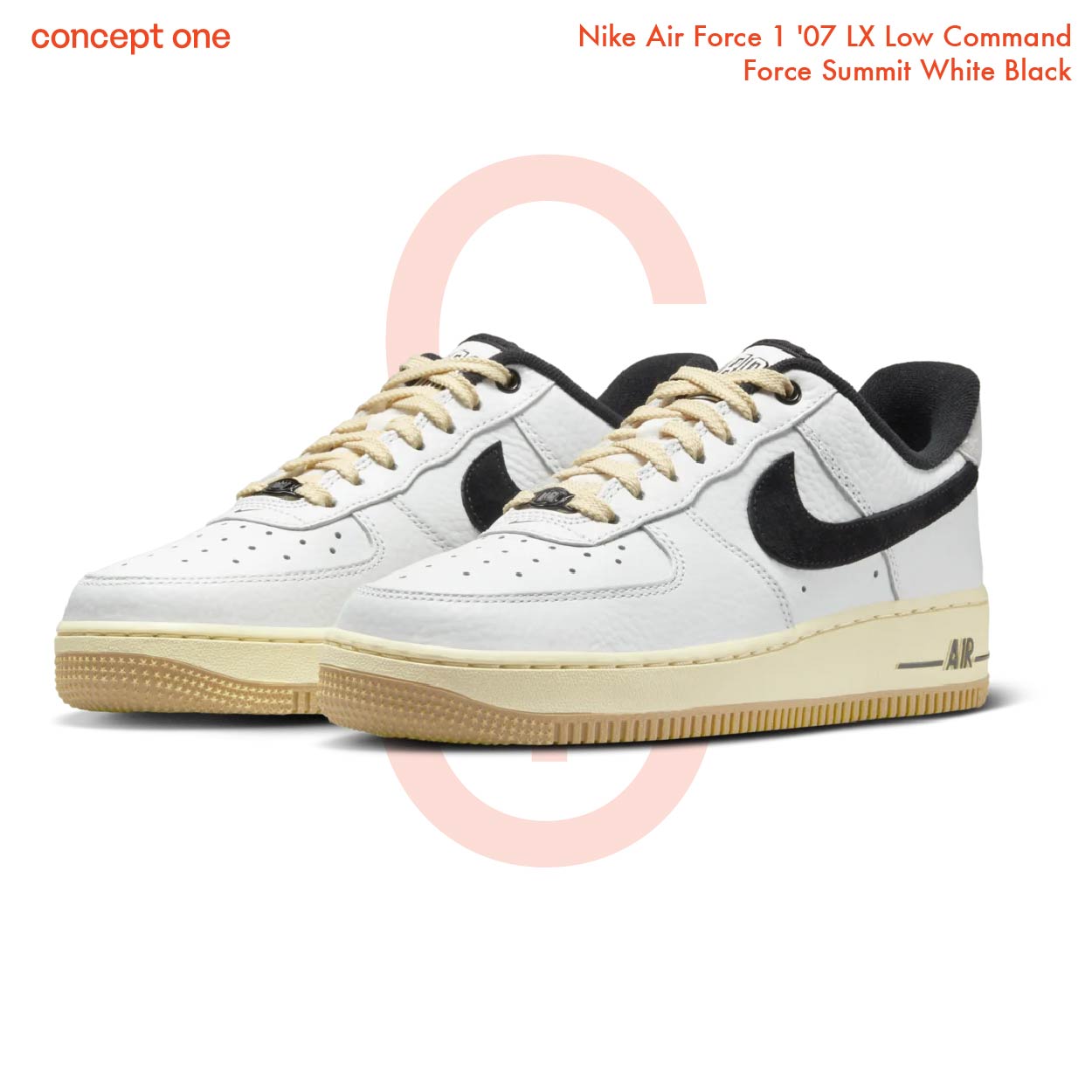 Nike Air Force 1 '07 LX Low Command Force Summit White Black (W)