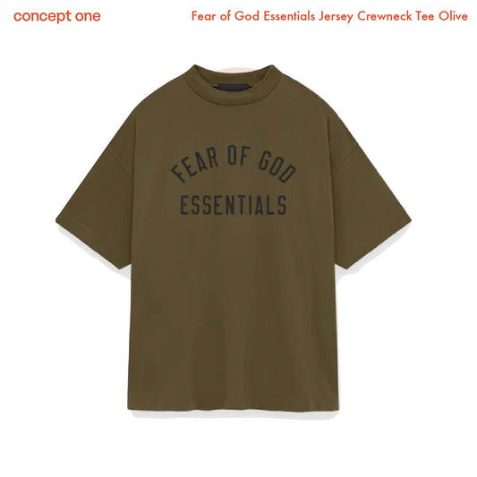 Fear of God Essentials Jersey Crewneck Tee Olive (FW24)