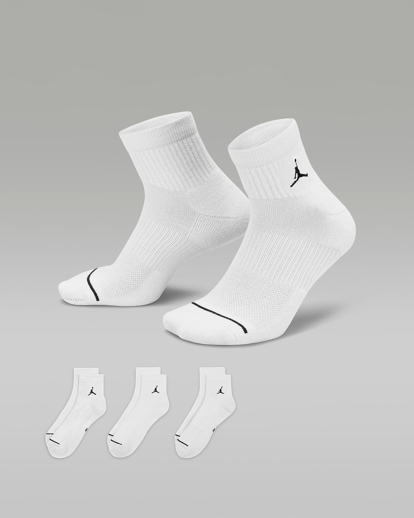 Jordan Everyday Ankle Socks all-white (3 Pairs)