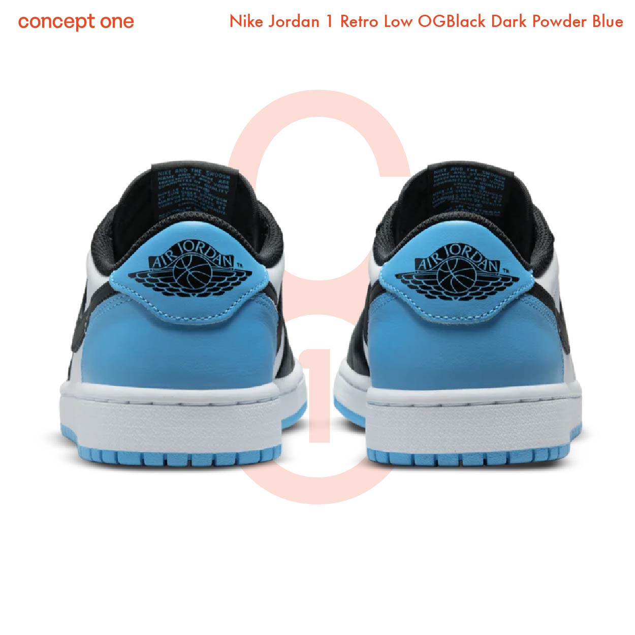 Nike Jordan 1 Retro Low OGBlack Dark Powder Blue (W)