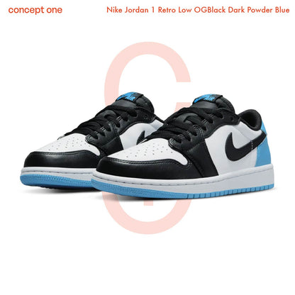 Nike Jordan 1 Retro Low OGBlack Dark Powder Blue (W)