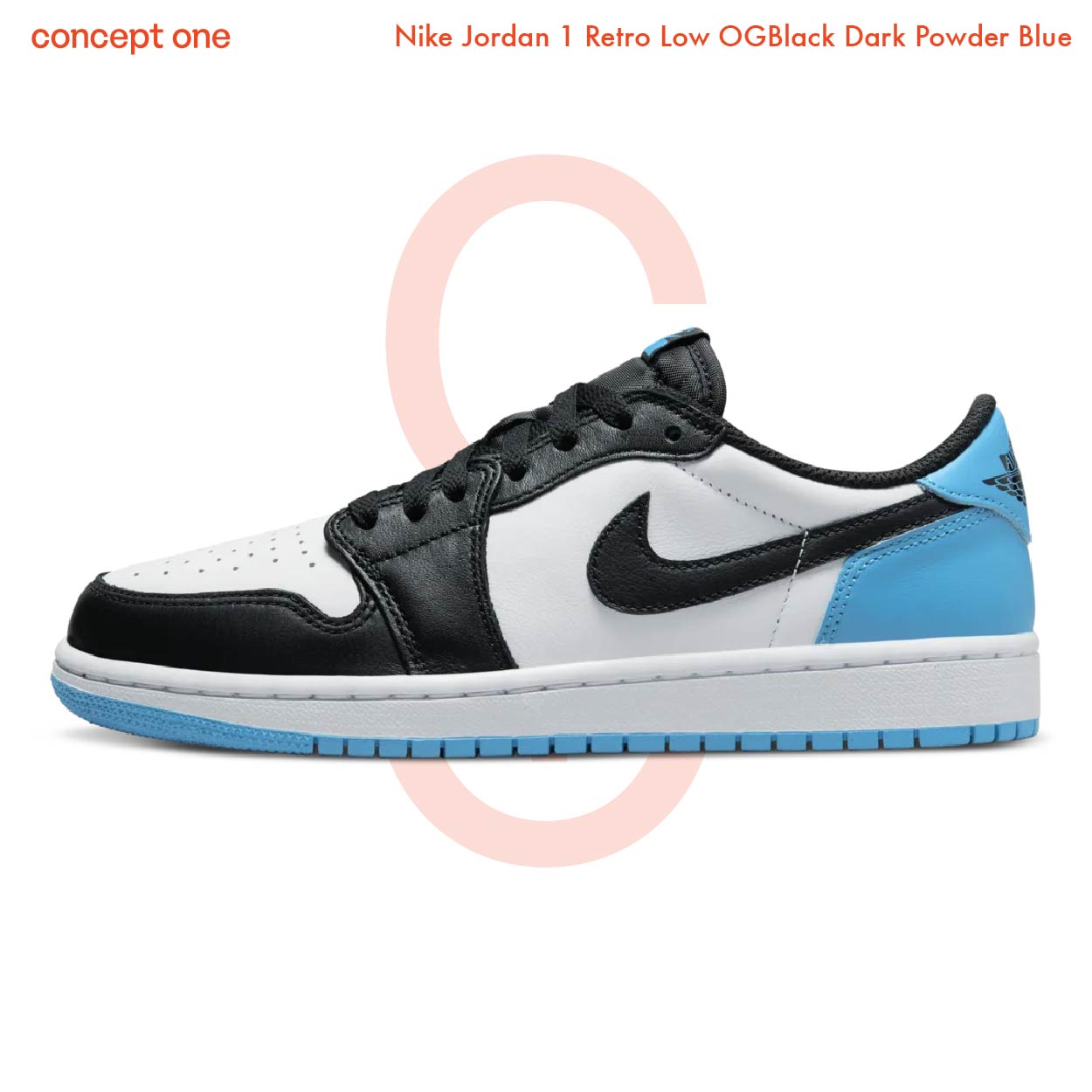 Nike Jordan 1 Retro Low OGBlack Dark Powder Blue (W)