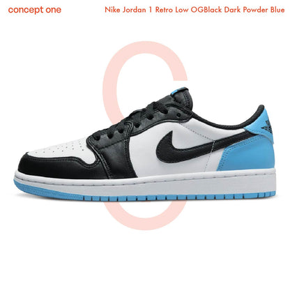 Nike Jordan 1 Retro Low OGBlack Dark Powder Blue (W)