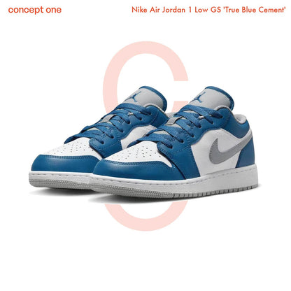 Nike Air Jordan 1 Low GS 'True Blue Cement' (GS)