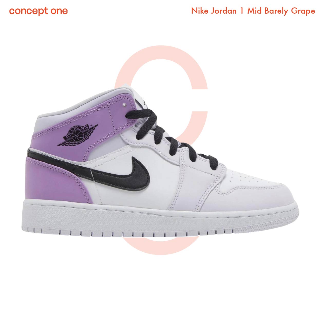 Nike Jordan 1 Mid Barely Grape (GS)