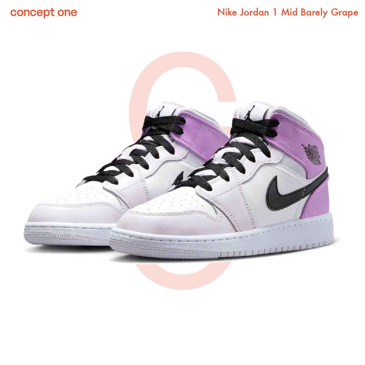 Nike Jordan 1 Mid Barely Grape (GS)