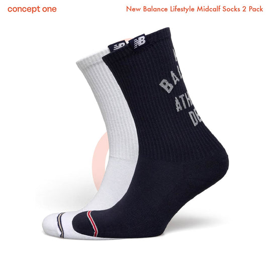 New Balance Lifestyle Midcalf Socks 2 Pack