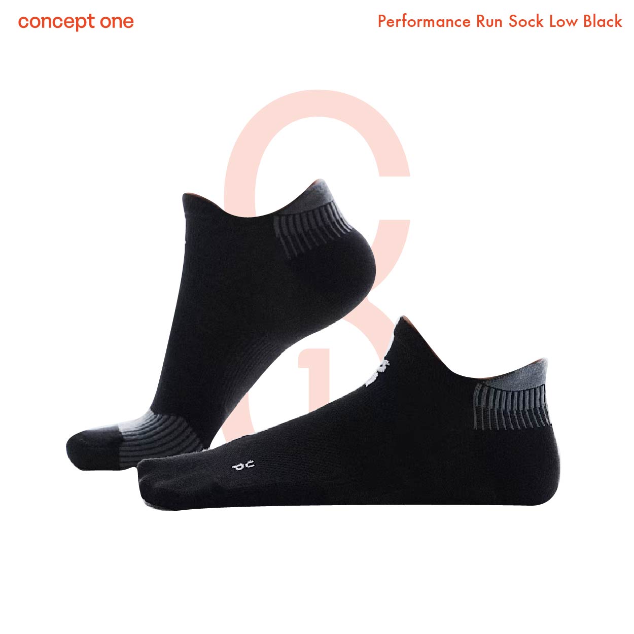 Performance Run Sock Low Black 2UF10060106 (M)