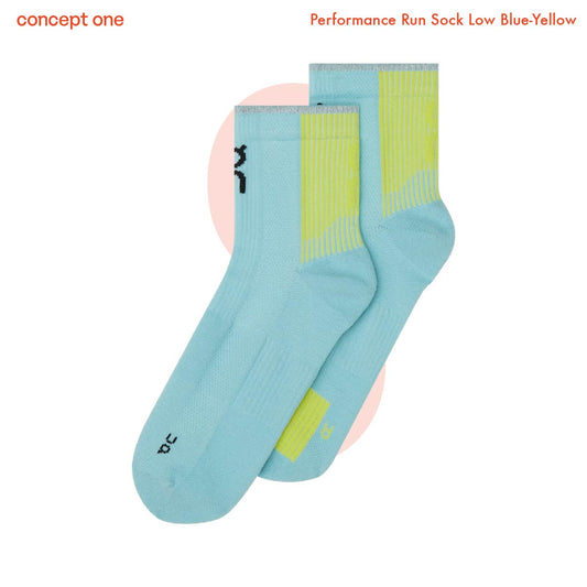 Performance Run Sock Low Blue-Yellow 2UF10053336 (M)