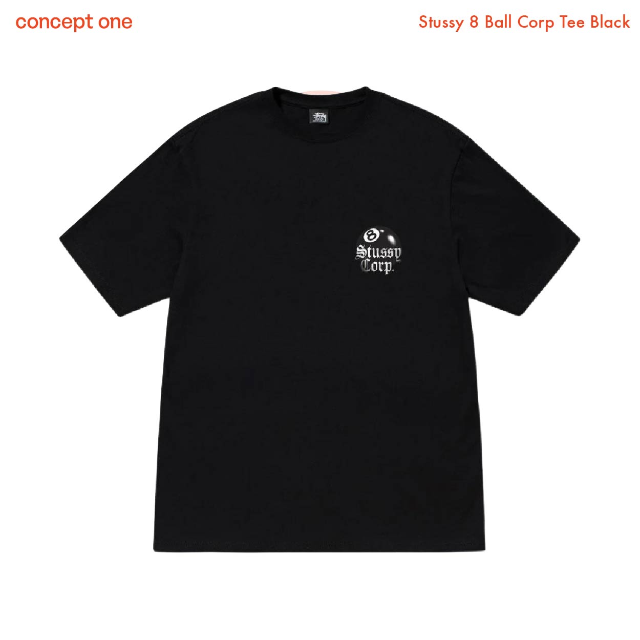 Stussy 8 Ball Corp Tee Black