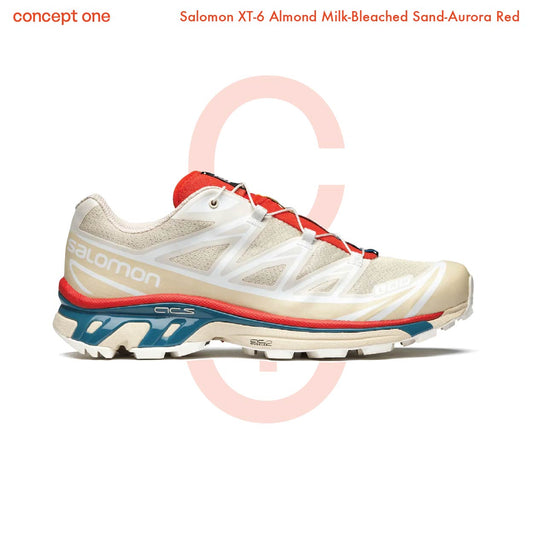 Salomon XT-6 Almond Milk-Bleached Sand-Aurora Red (M)